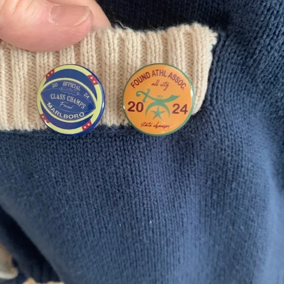 Free People Found Varsity Contrast Cardigan Small - Picture 7 of 9